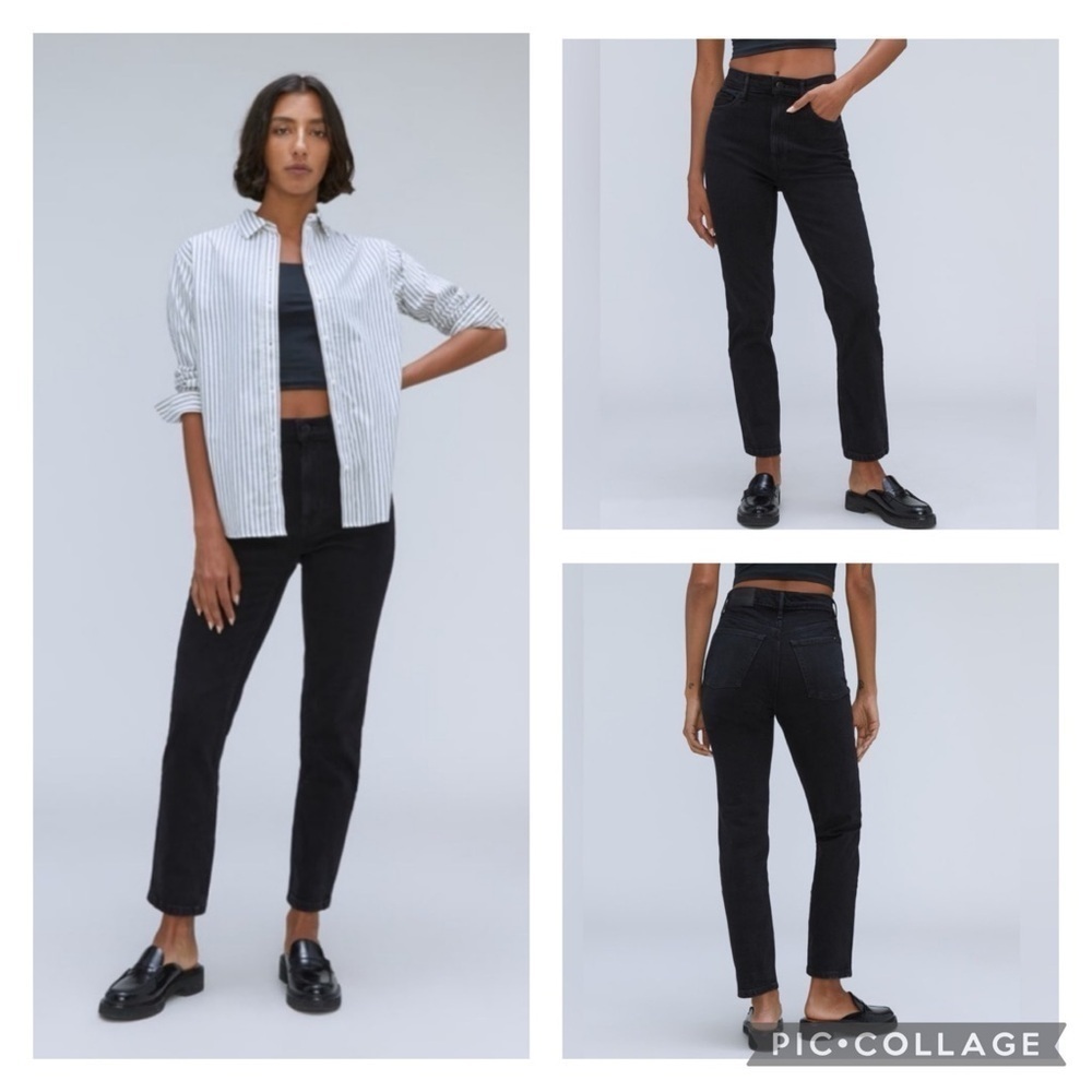 Everlane The Original Cheeky® High Rise Jean Washed Black Women’s size 27 Crop